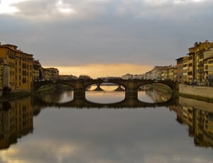 Florence, Italy, Ponta Santa Trinita, reflection, water thumbnail