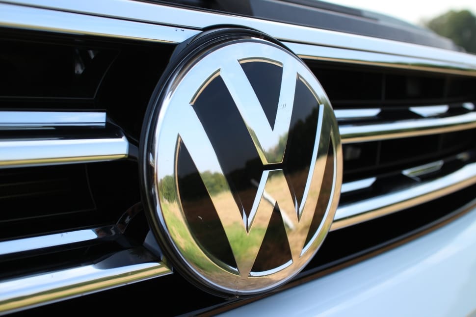 black and stainless steel volkswagen emblem preview