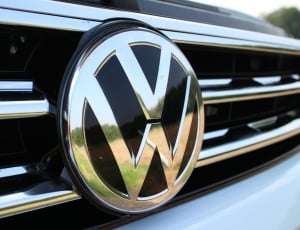 black and stainless steel volkswagen emblem thumbnail