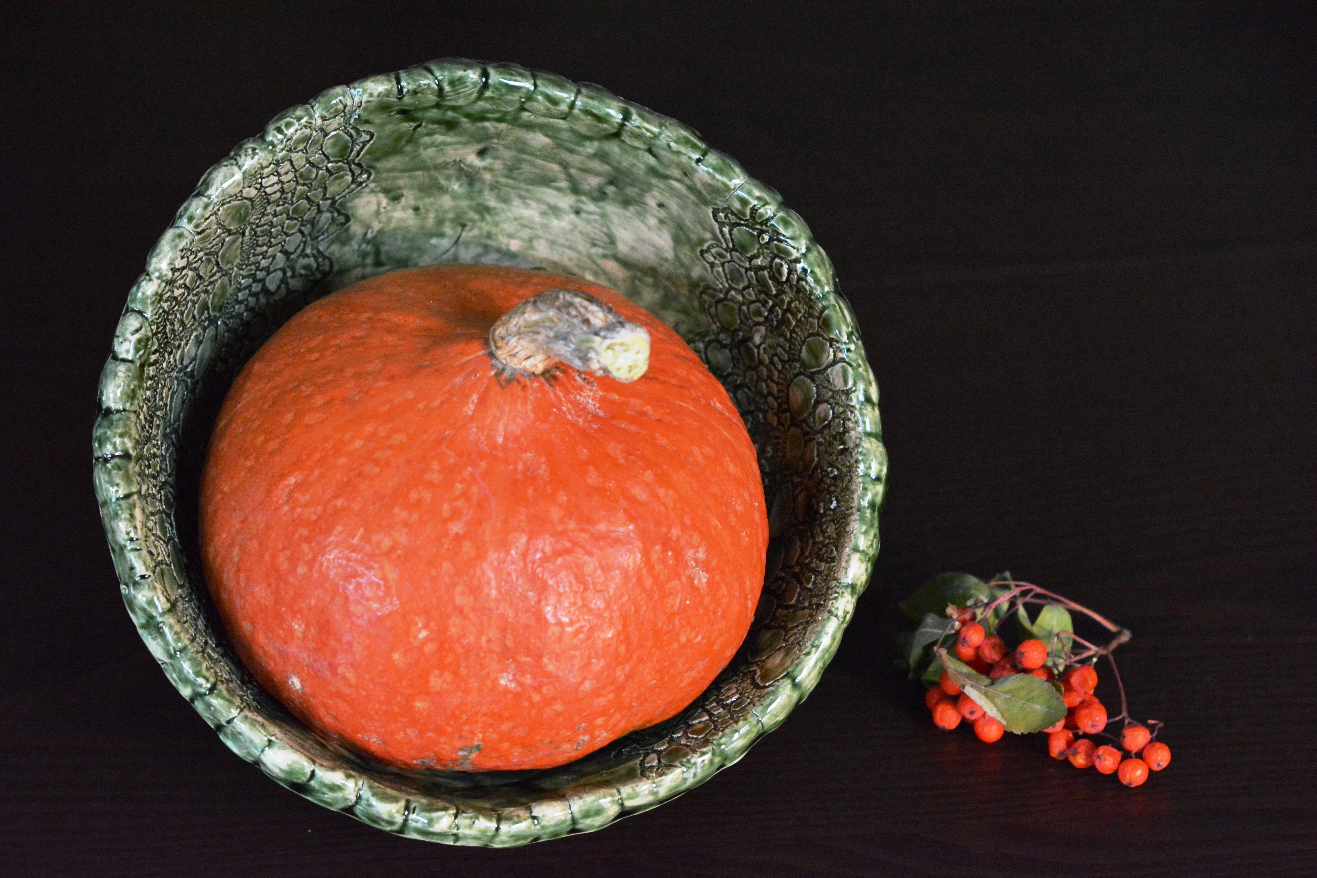 Pumpkin, Rowan, Autumn, The Bowl, Orange, no people, food and drink