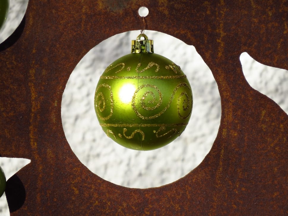christmas green bauble preview