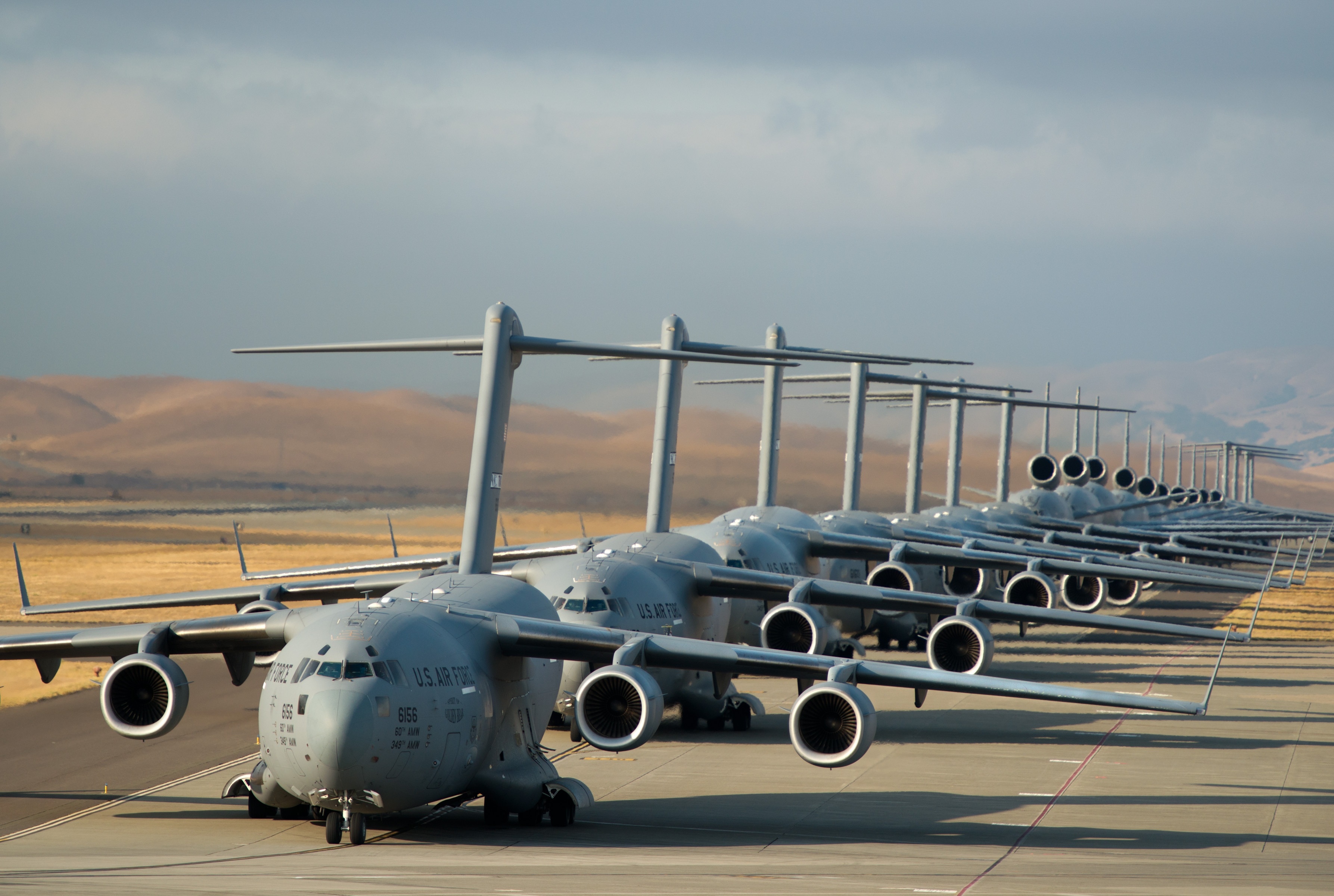Military Jets, Runway, C-17, Usa, transportation, airport