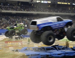 blue and gray monster truck thumbnail