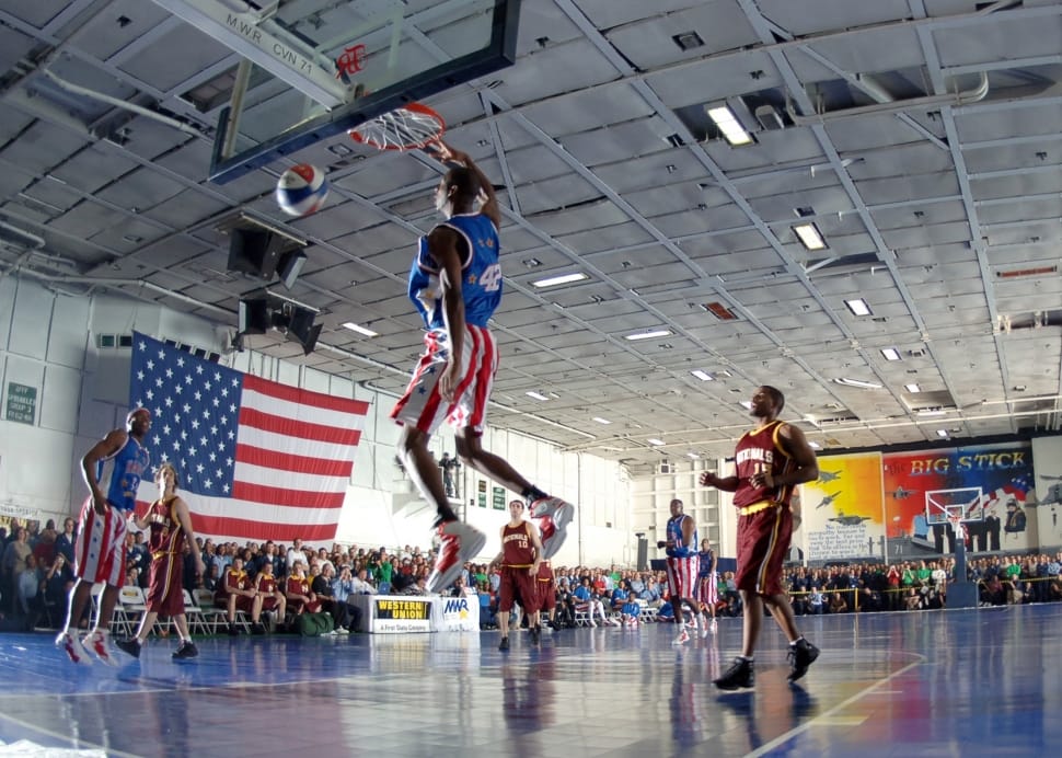 Harlem Globetrotters, Basketball, Famous, indoors, patriotism preview