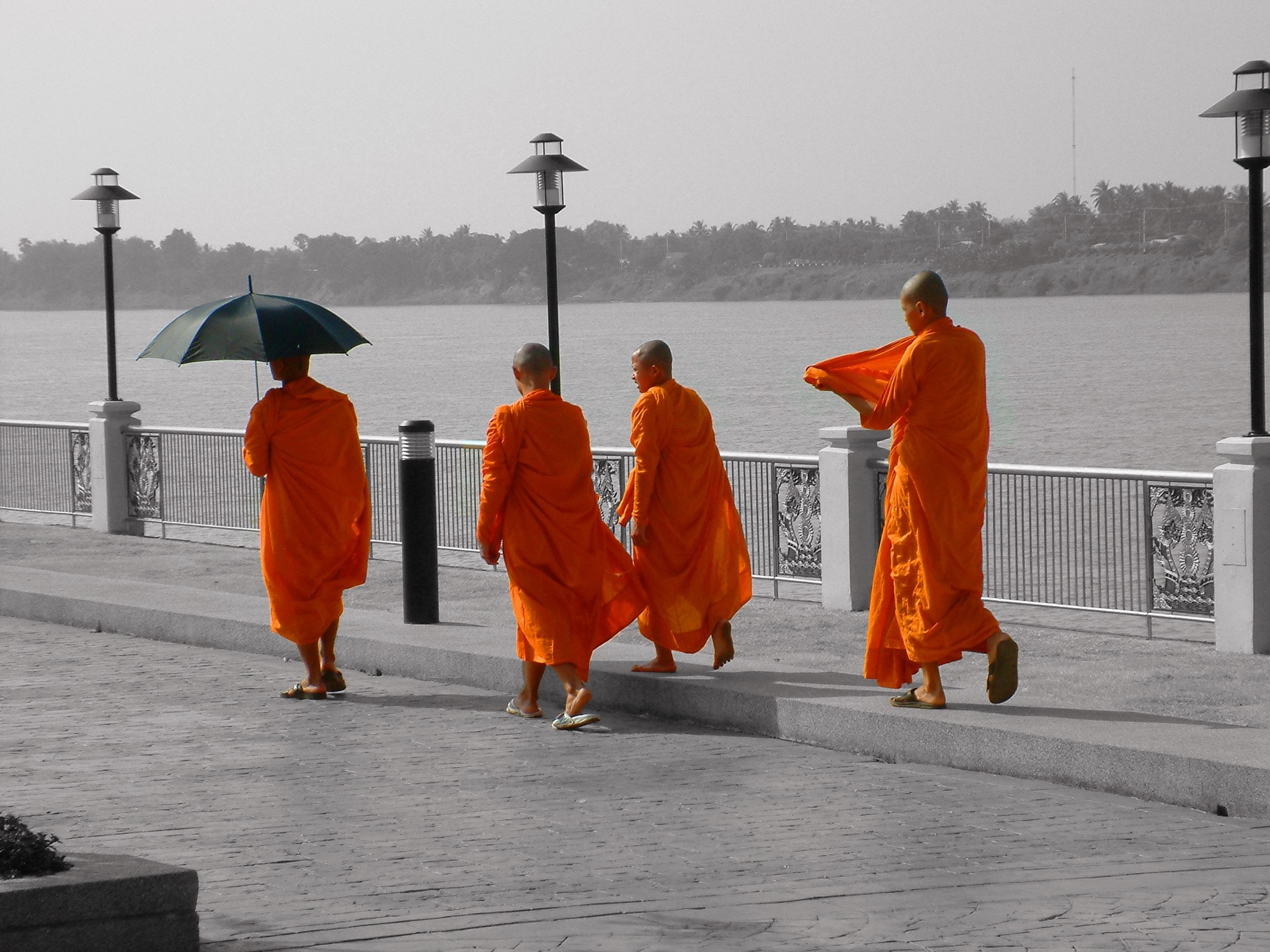 monk's orange dress