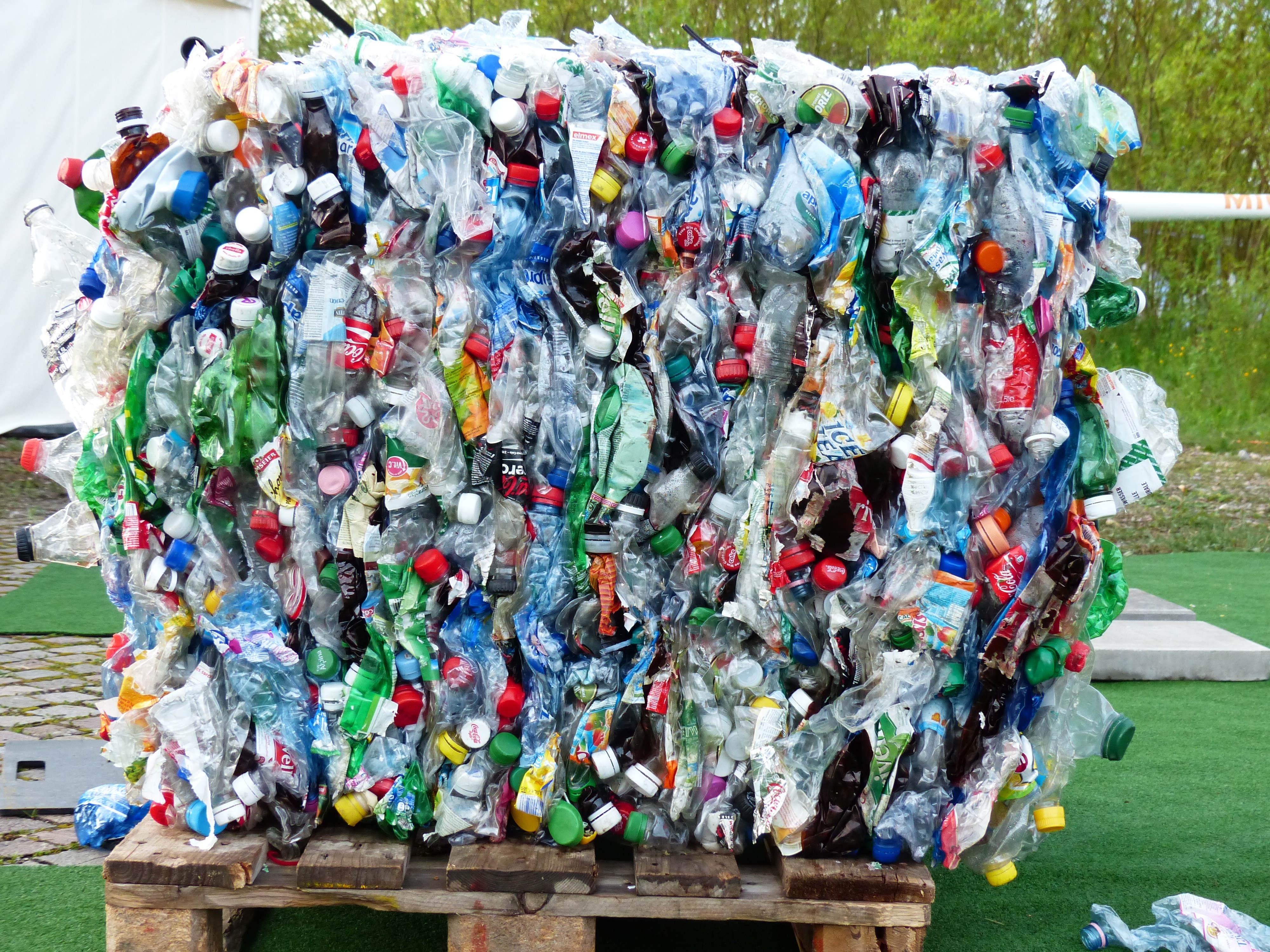 Plastic Bottles, Recycling, Bottles, large group of objects, day