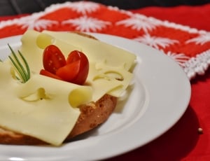 bread with cheese on plate thumbnail