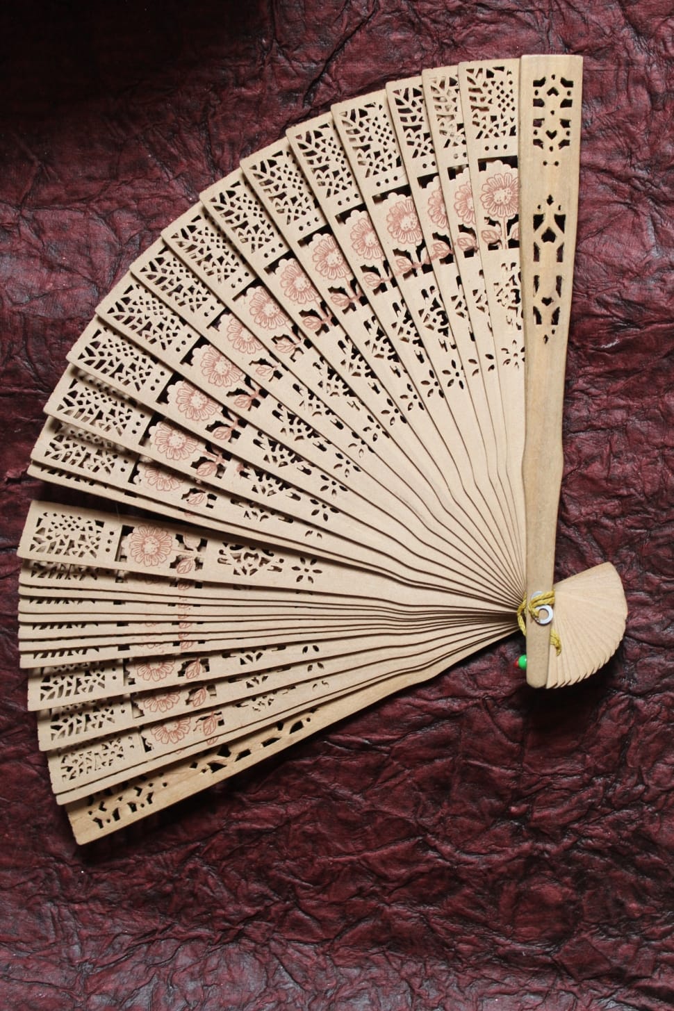 white floral hand fan preview