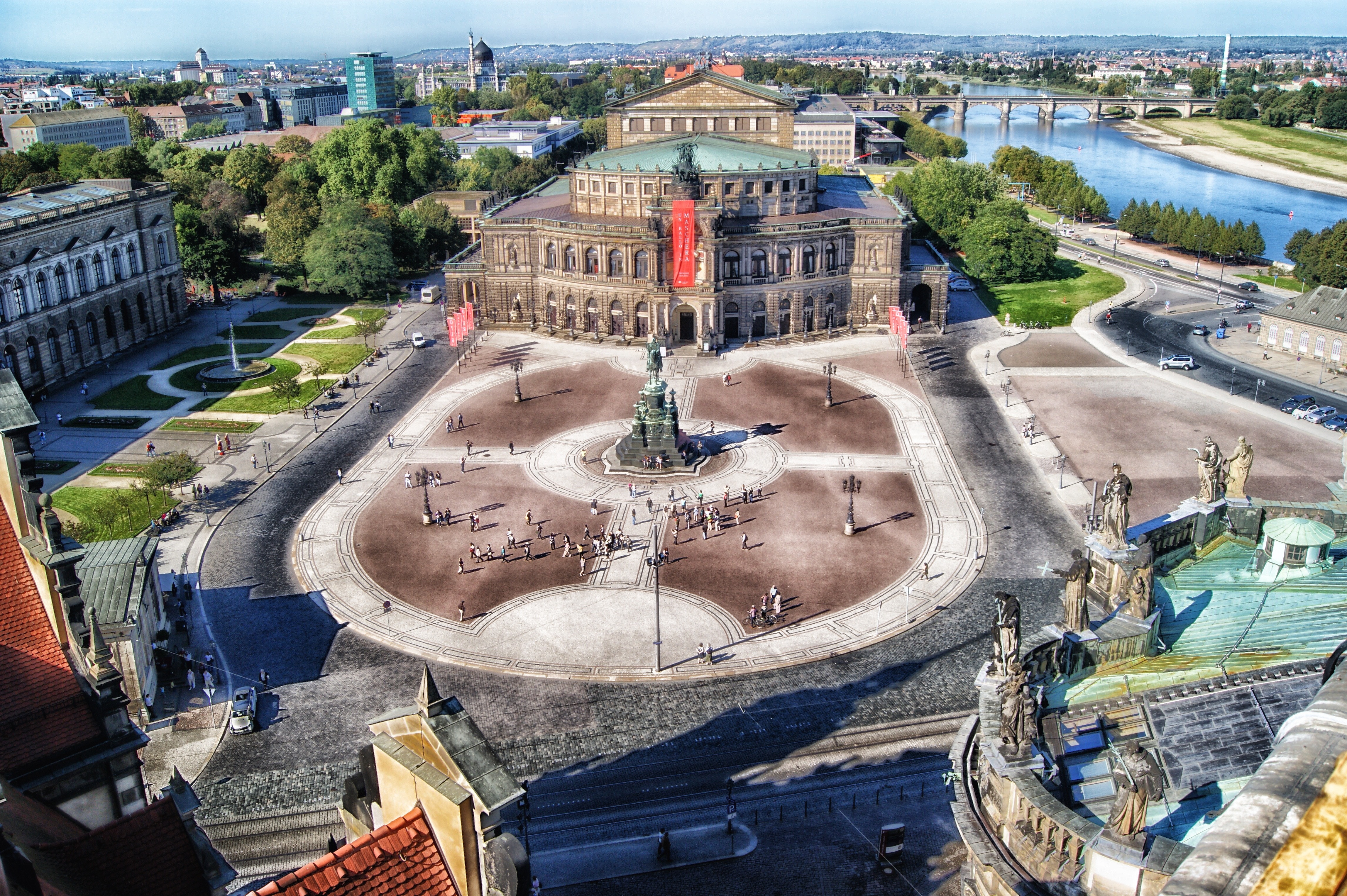 Opera House, Plaza, Dresden, Germany, architecture, travel destinations