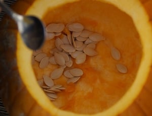 Pumpkin, Orange, Pumpkin Seeds, Pumpkins, food and drink, directly above thumbnail