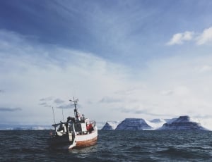 white and brown fishing boat thumbnail
