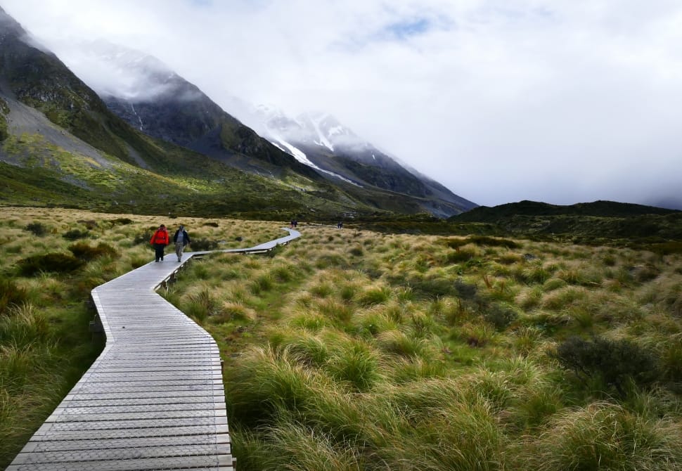 The broadwalk Hooker Valley. NZ preview