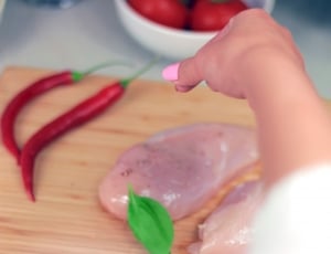 raw meat and red chilis thumbnail