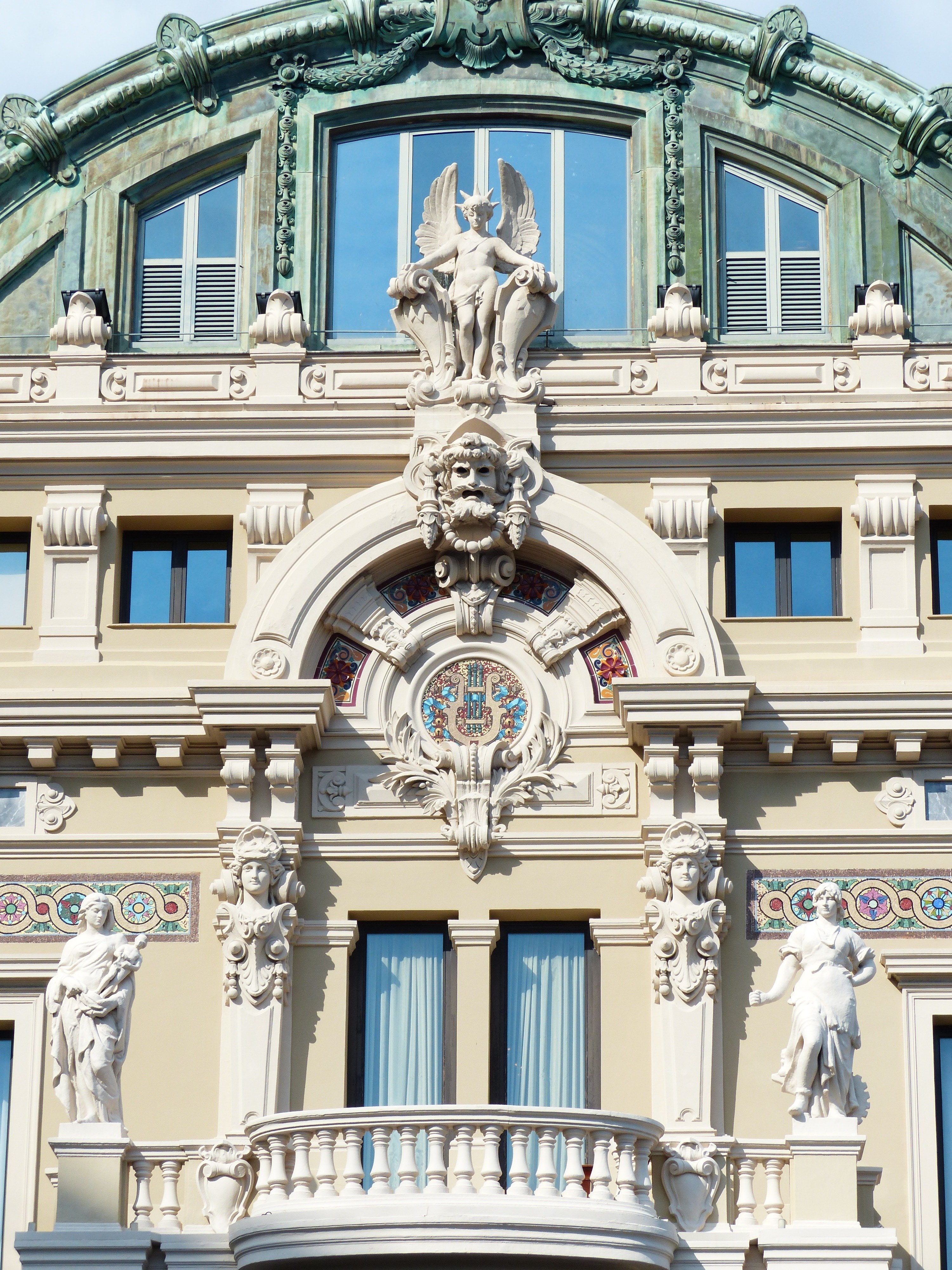 Facade, Game Bank, Casino, Monte Carlo, architecture, low angle view