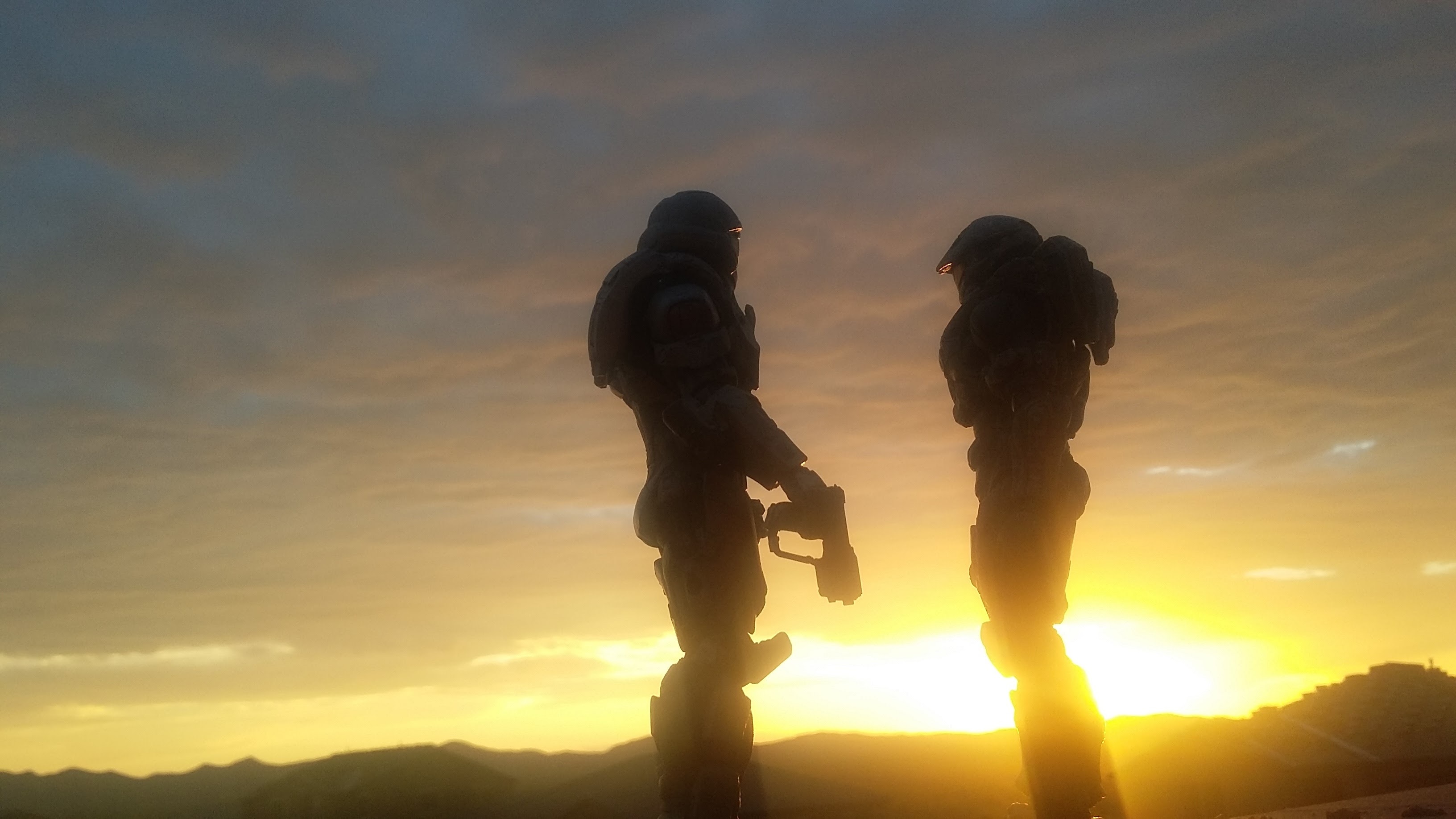 silhouette photo of halo