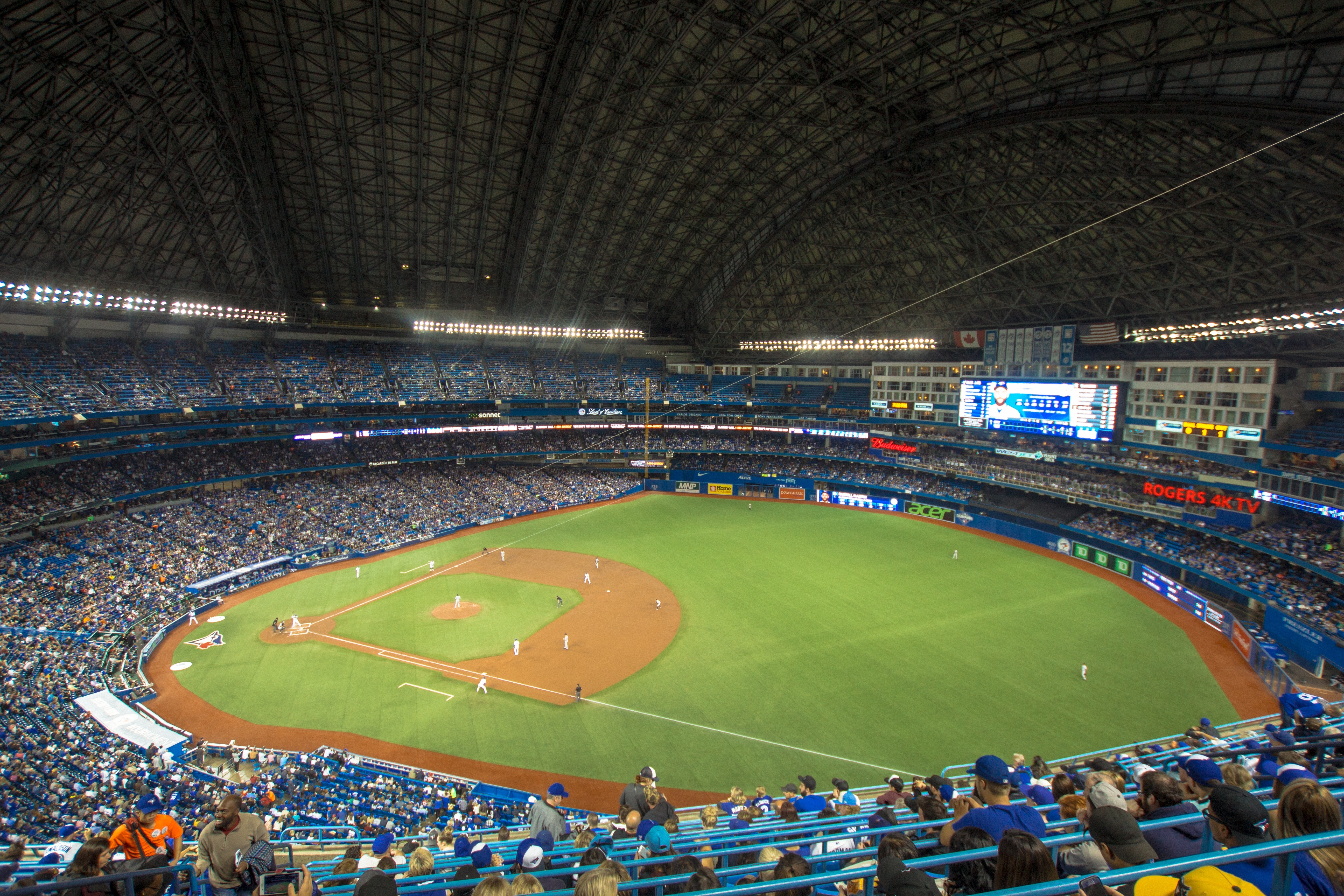 photo of crowded baseball field