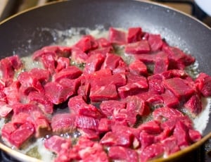 Cooking, Kitchen, Beef, Meat, Frying, frying pan, preparation thumbnail