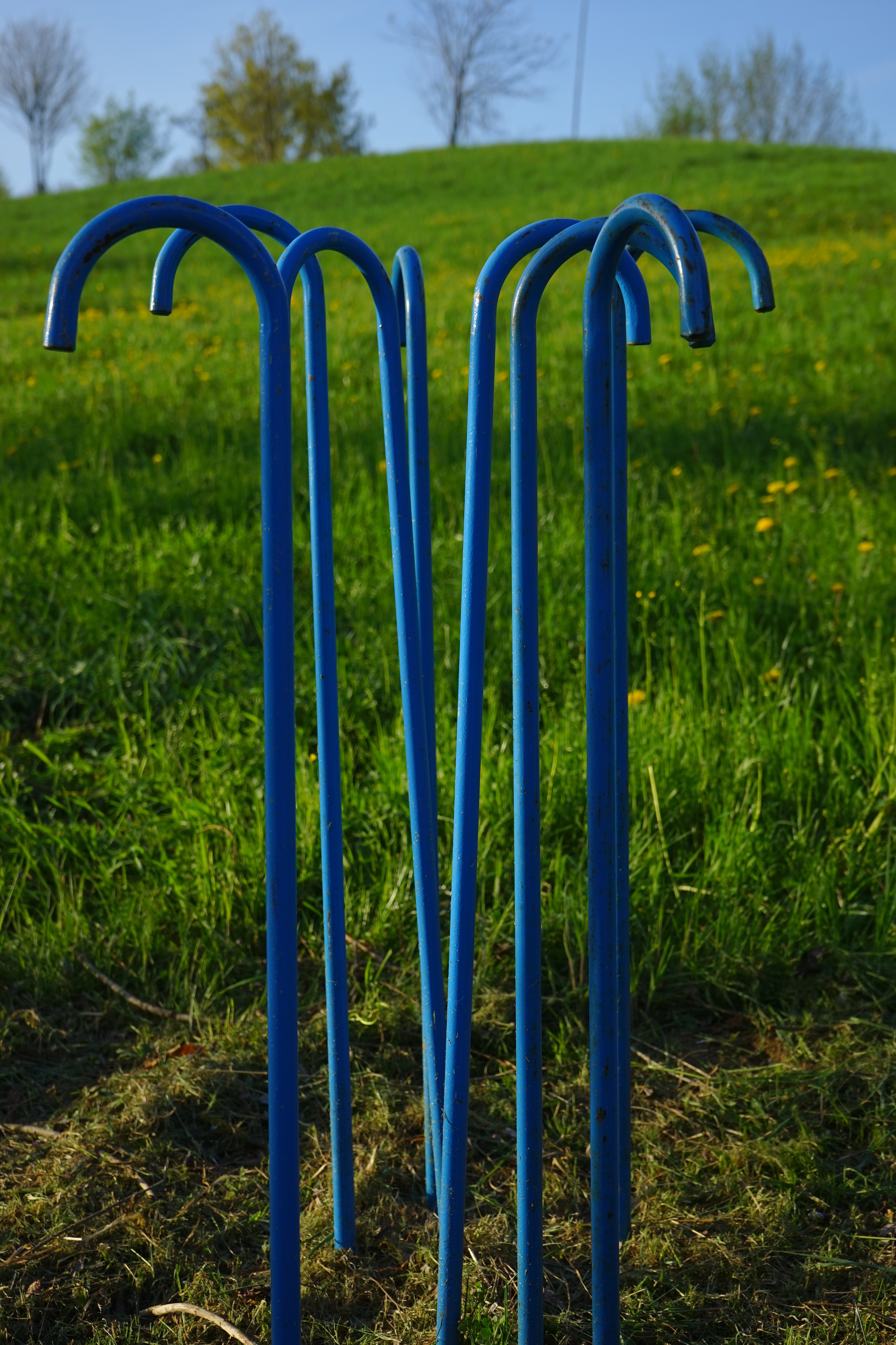 blue metal rod lot