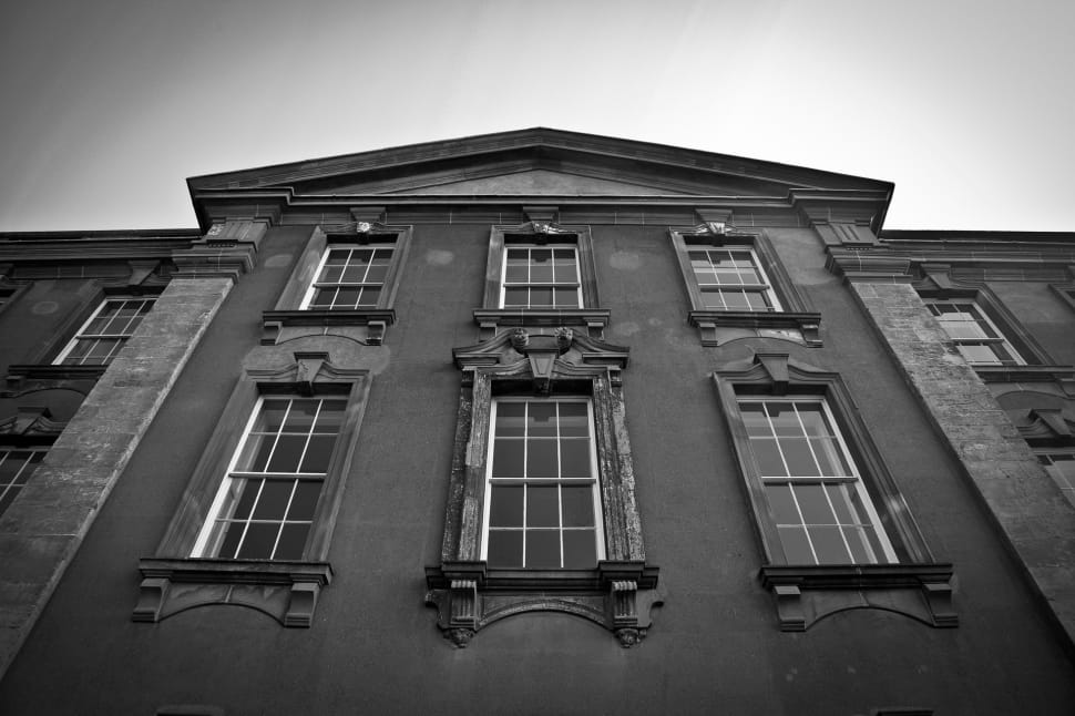 greyscale photo of building preview