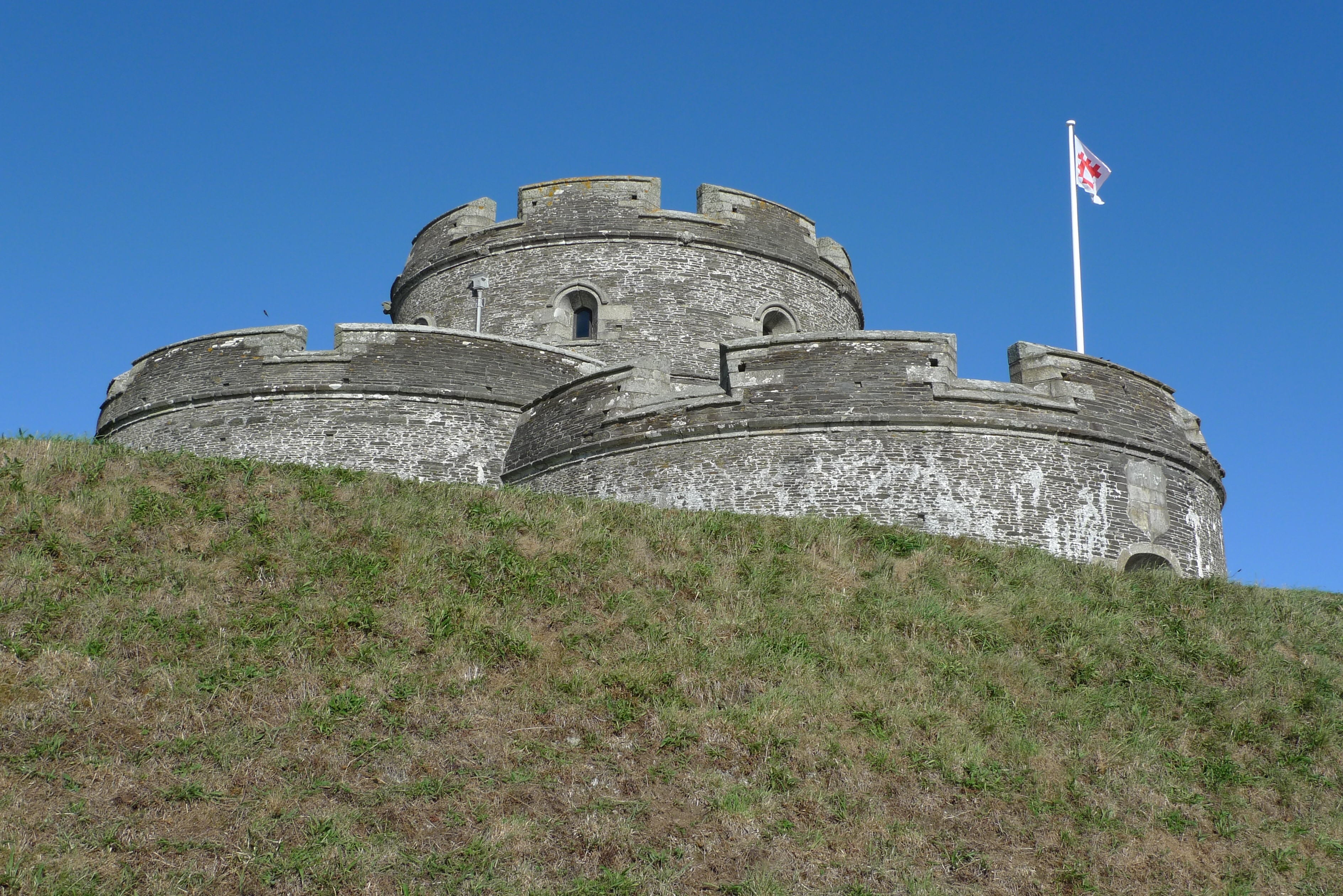 Fort, Castle, St Mawes Castle, flag, patriotism