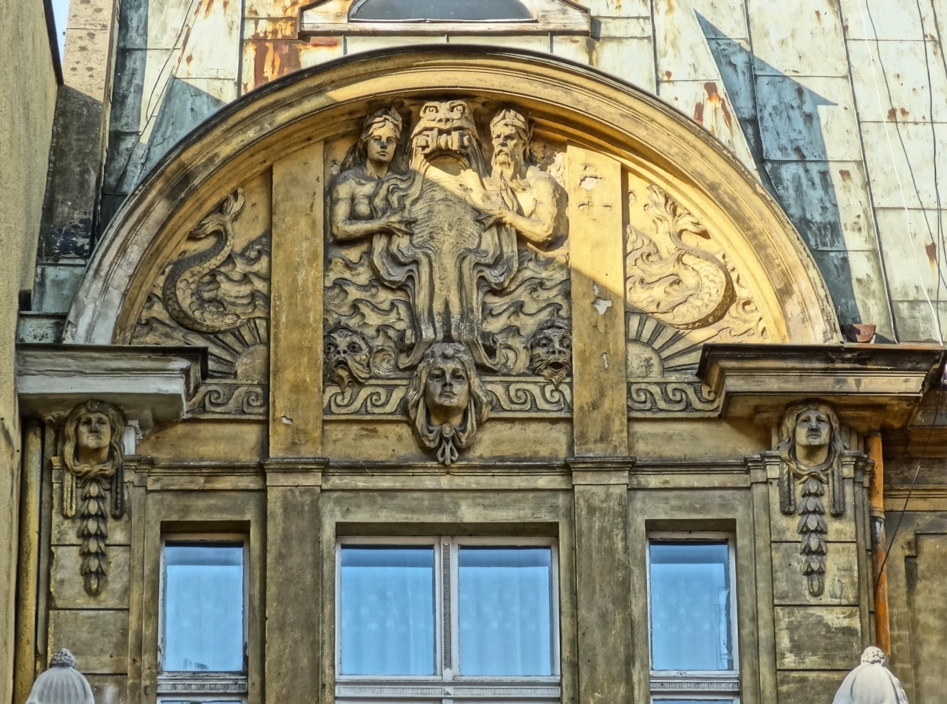 Relief, Art Noveau, Bydgoszcz, Artwork, architecture, building exterior