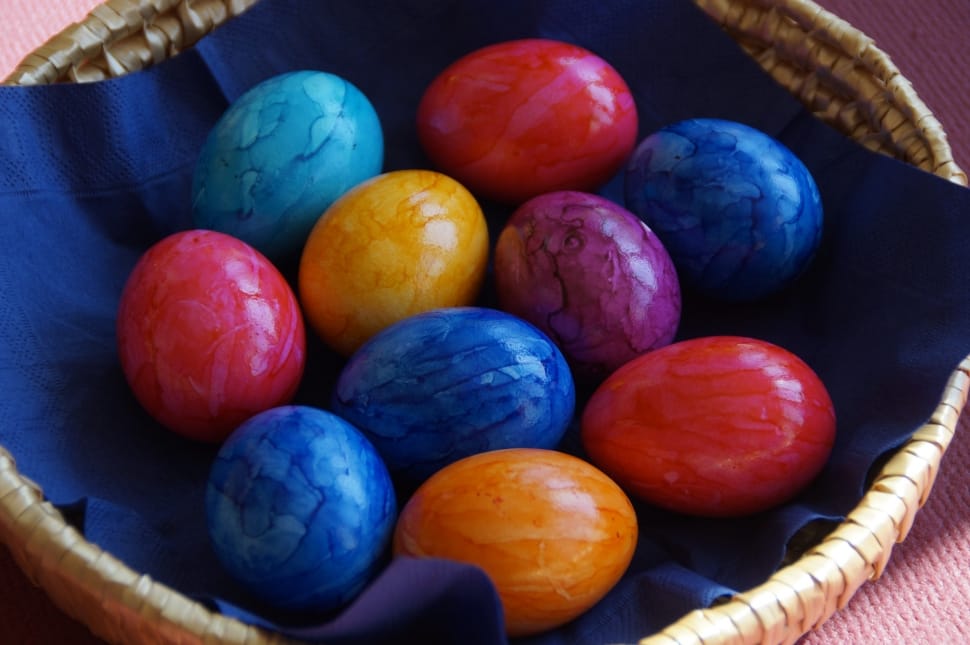 blue teal yellow red eggs preview