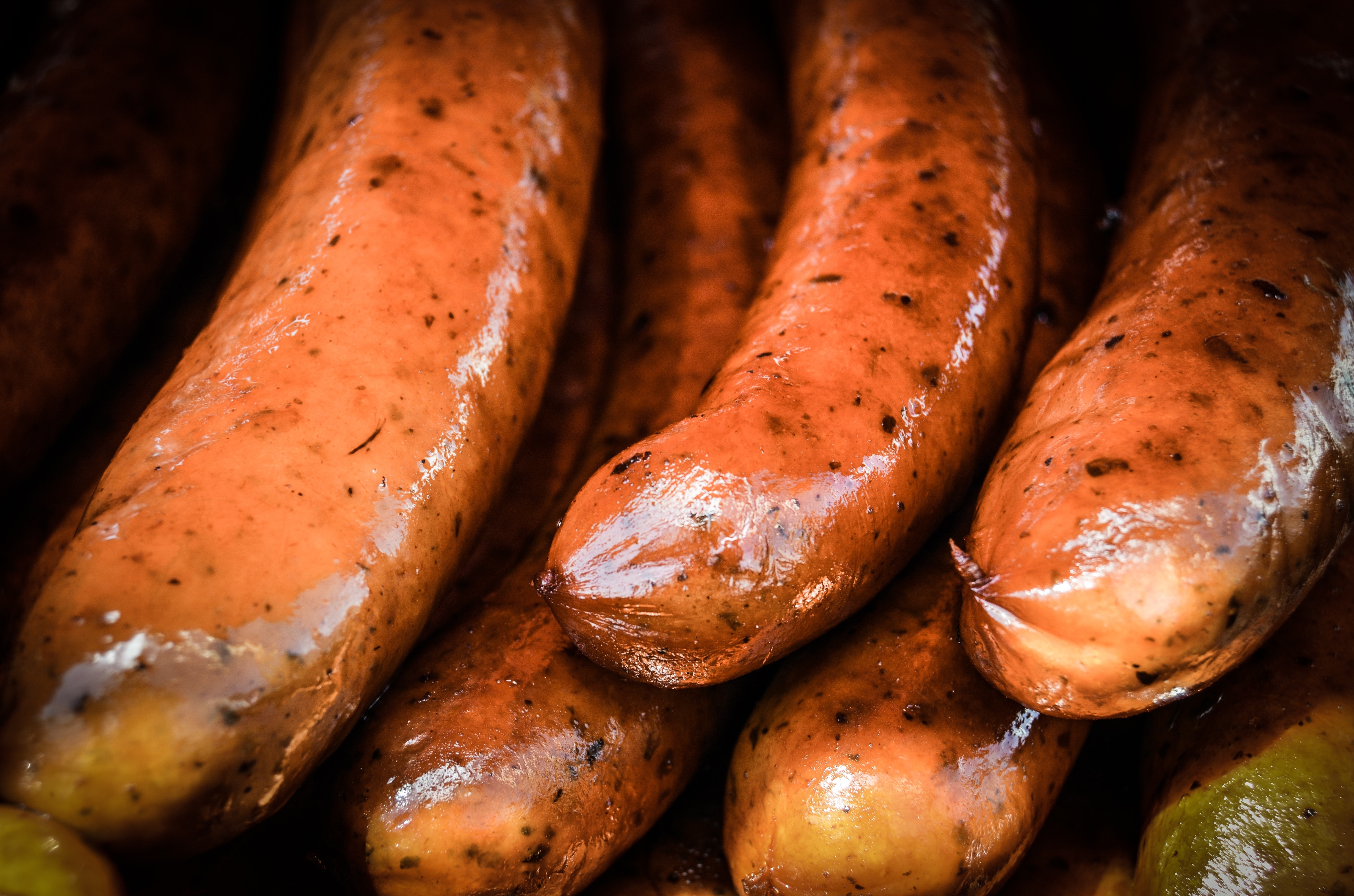 brown sausages