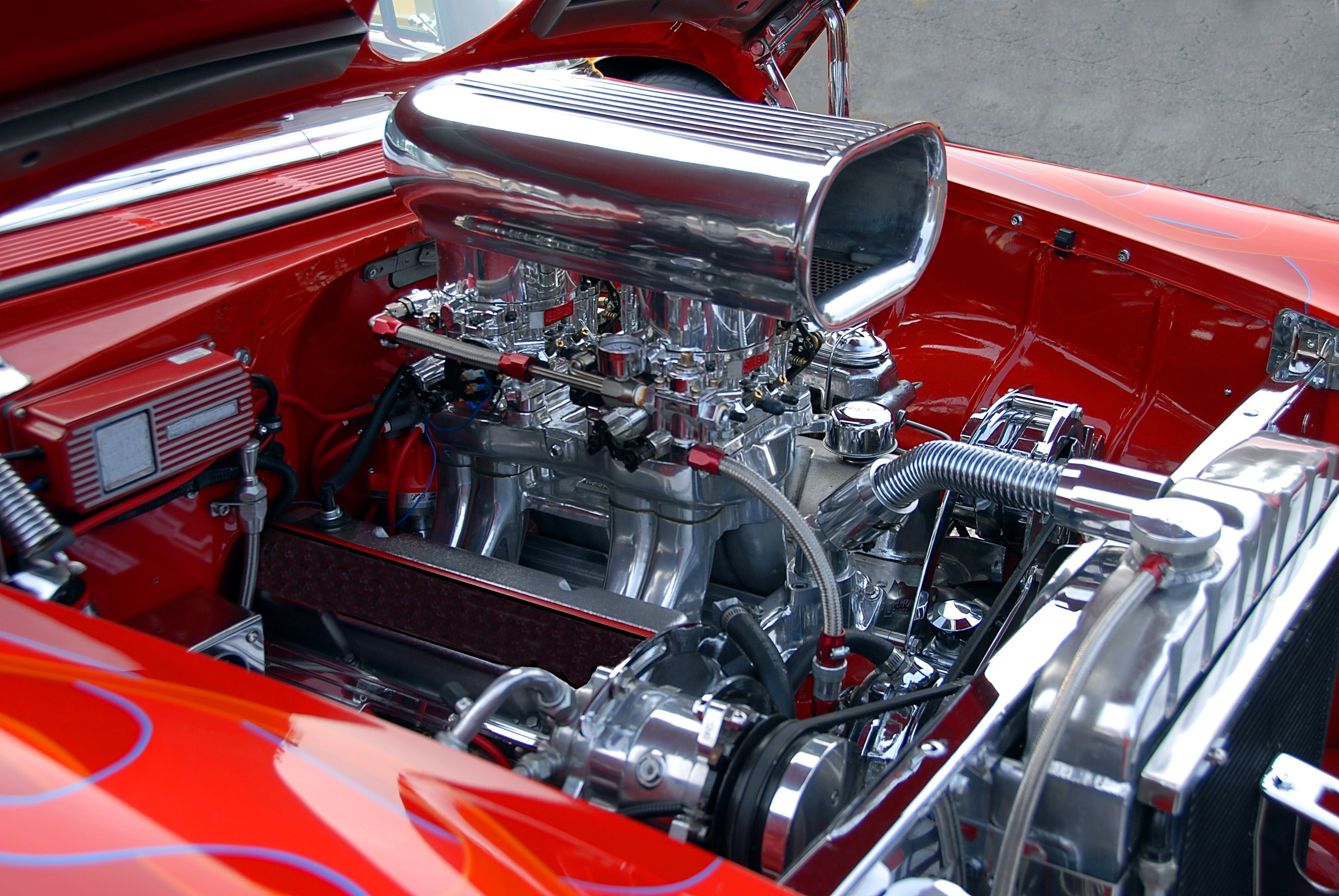 stainless steel engine bay