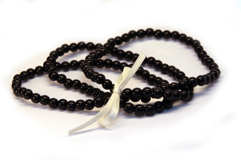 Black, Beads, Loop, Jewellery, Beautiful, white background, black color preview