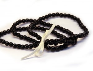 Black, Beads, Loop, Jewellery, Beautiful, white background, black color thumbnail