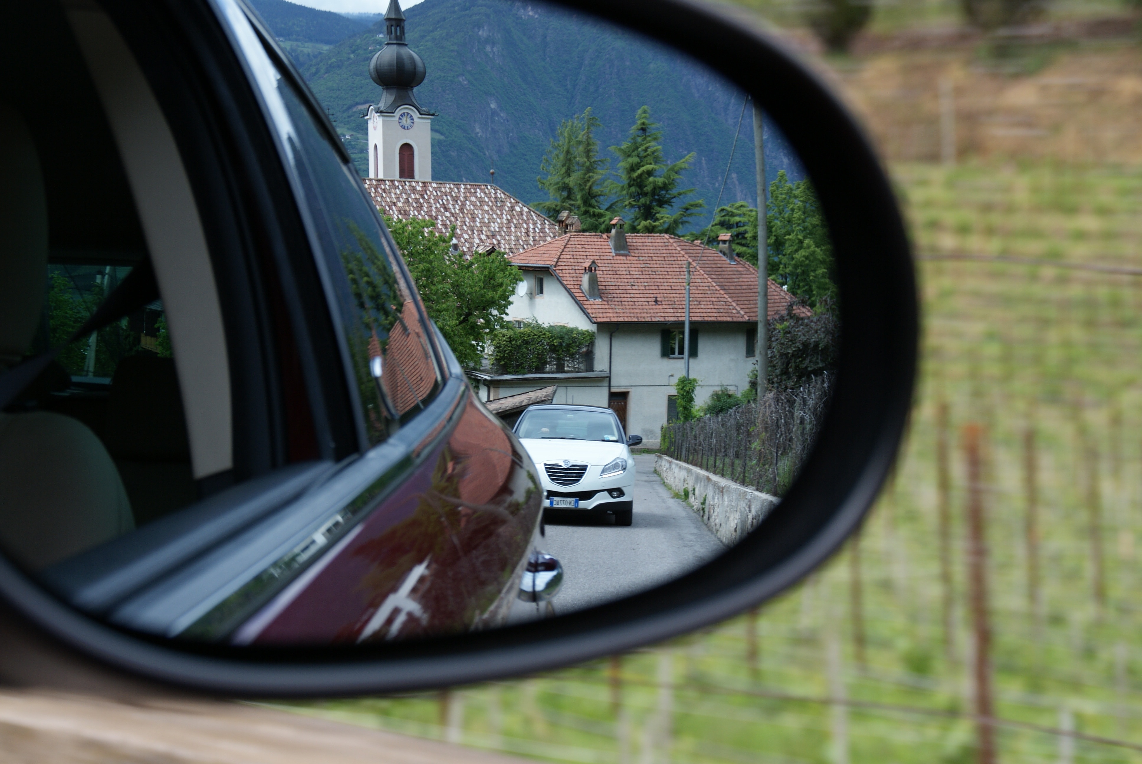 black wing car side mirror