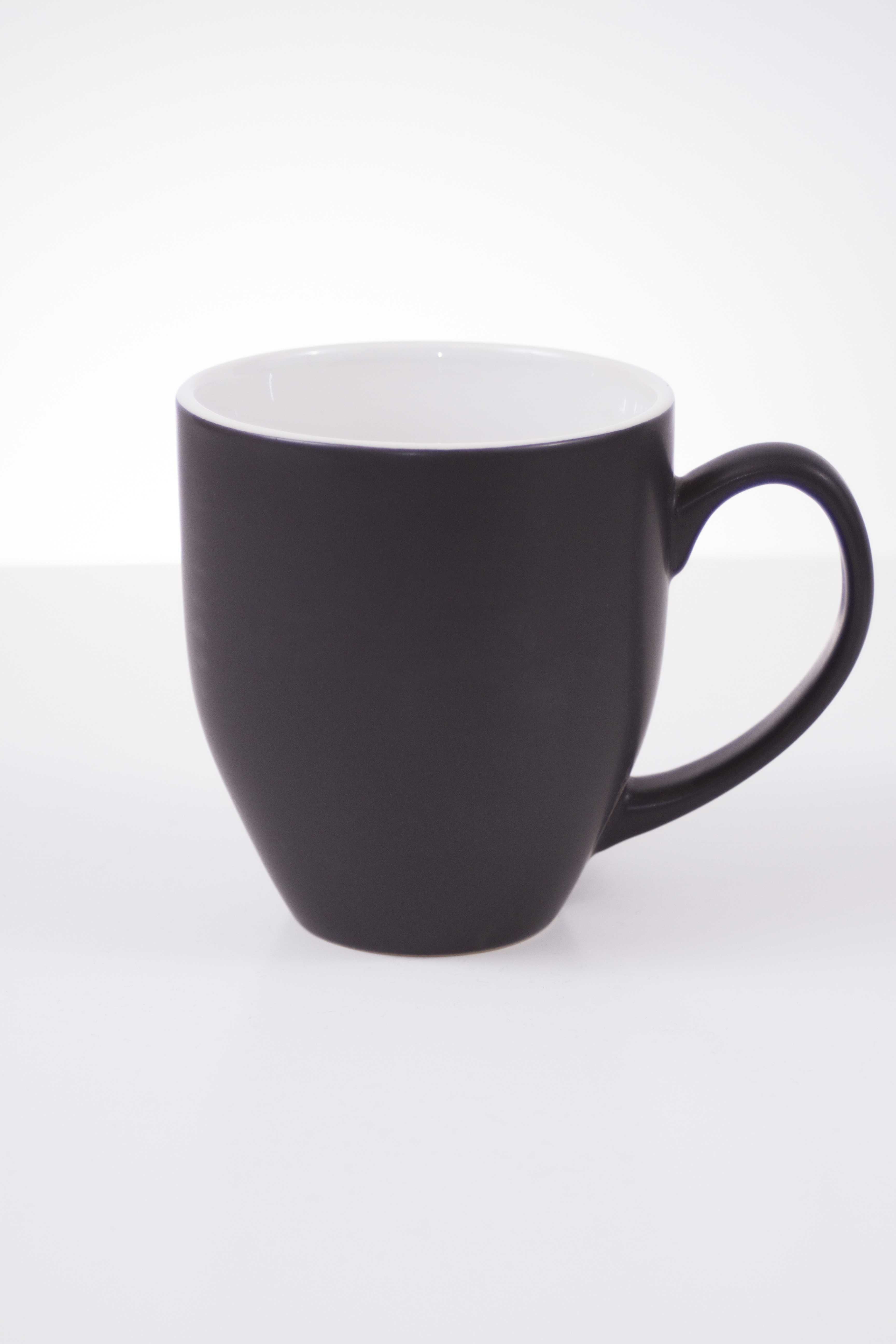 black ceramic mug