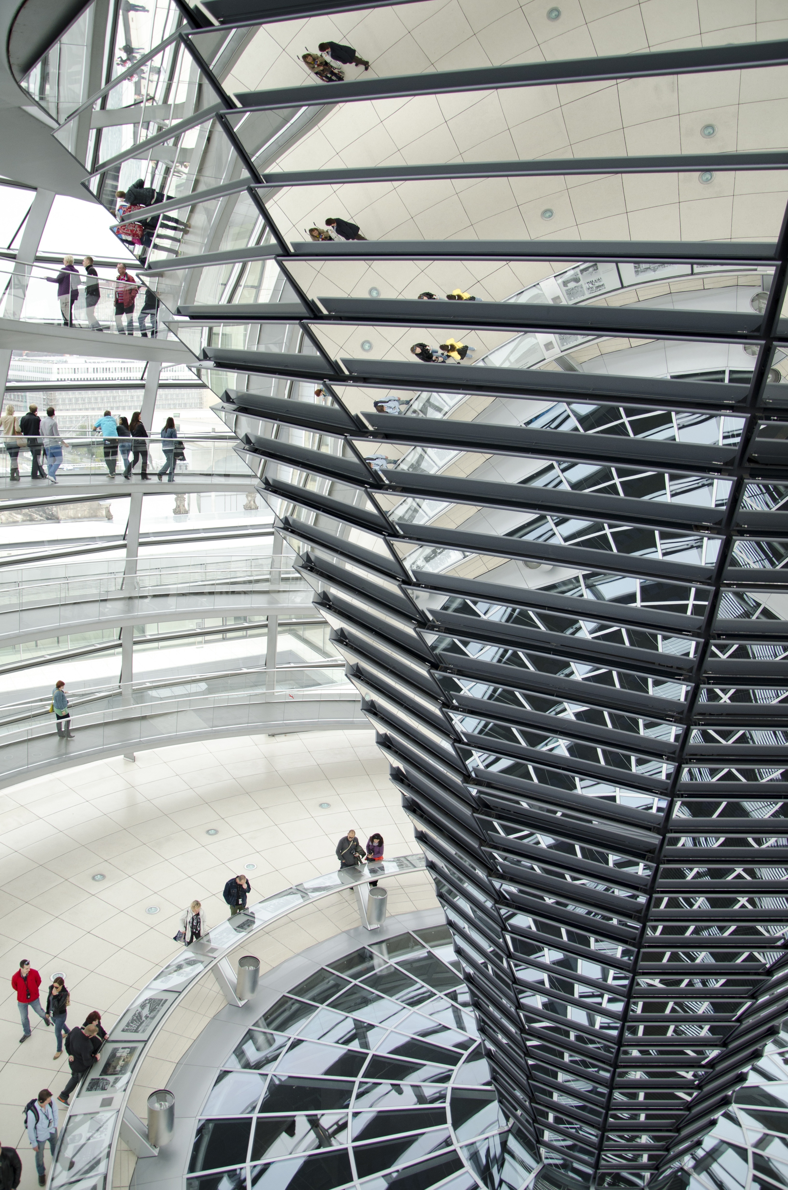 Berlin, Reichstag, Building, Mirrors, steps and staircases, large group of people