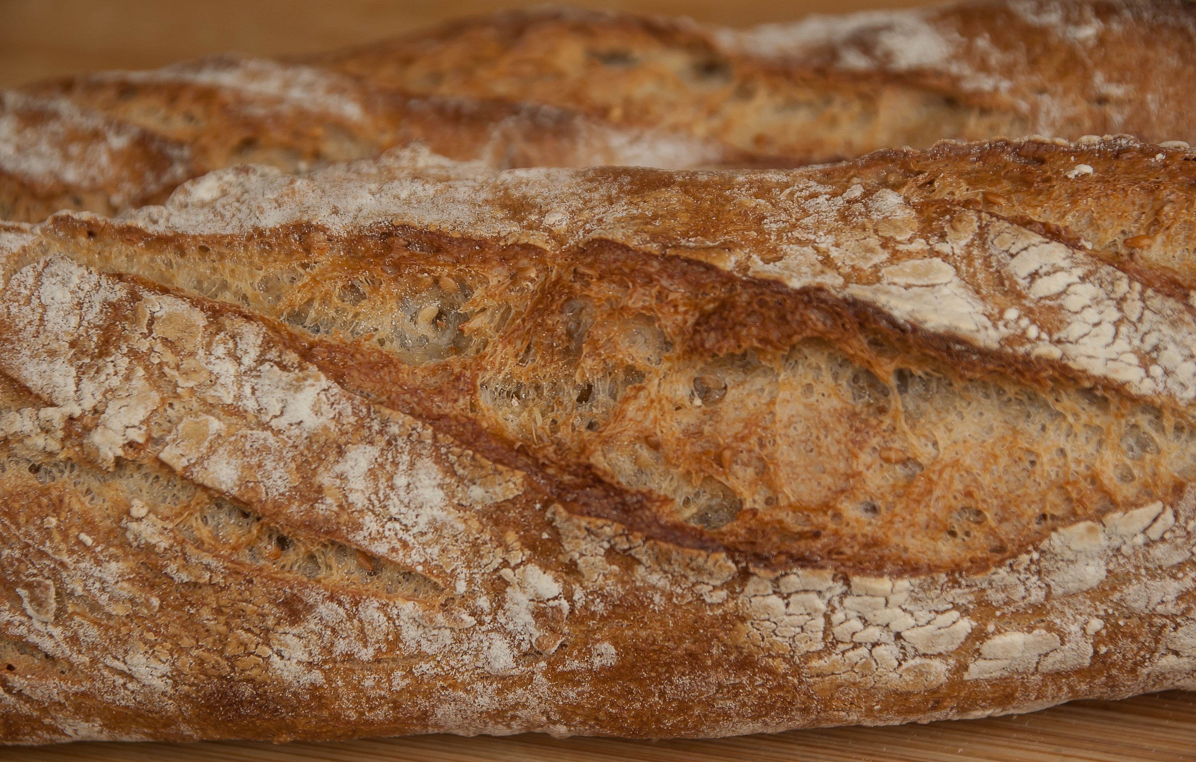 elongated bread