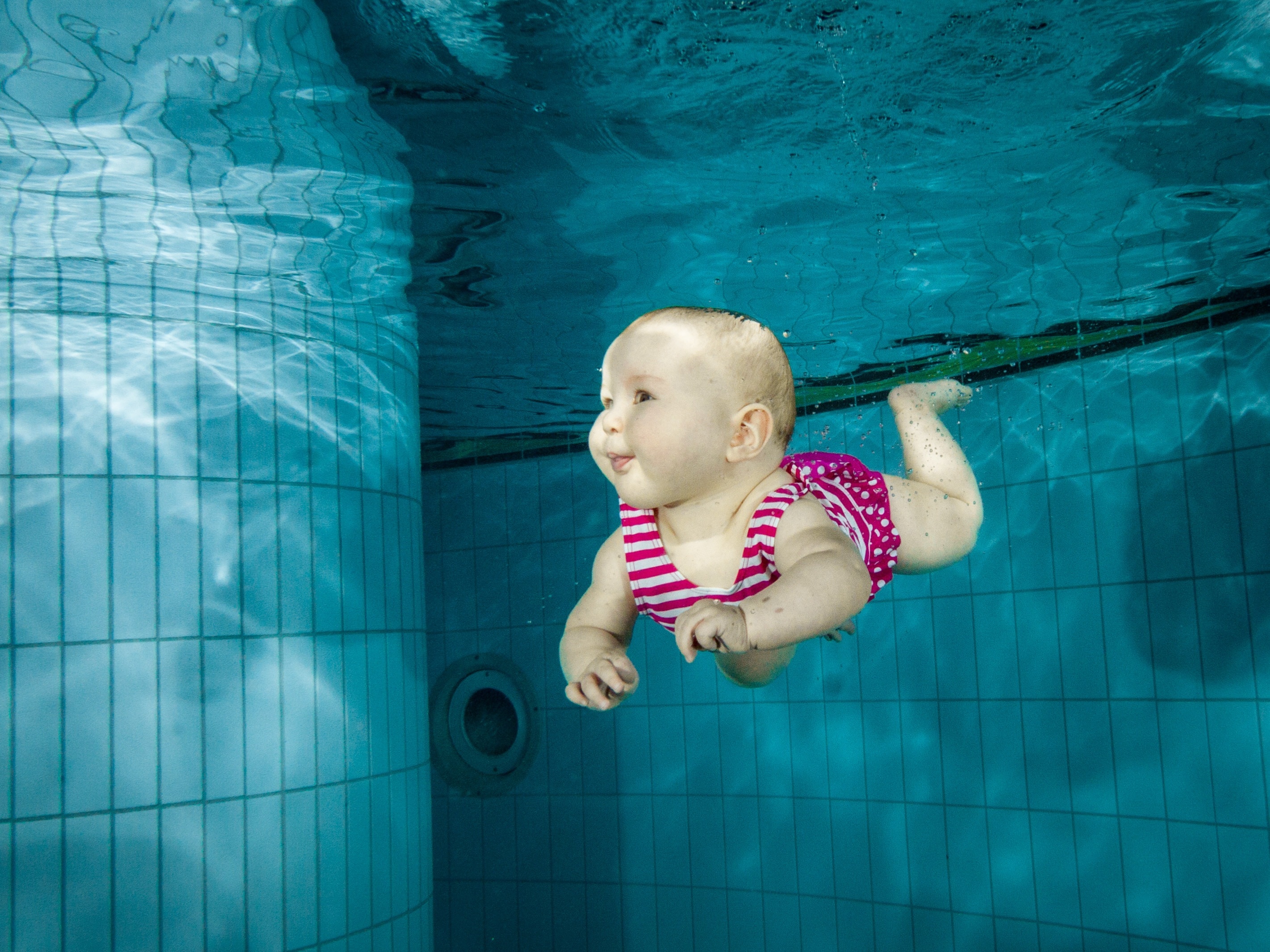 baby swimming photoshop edited picture