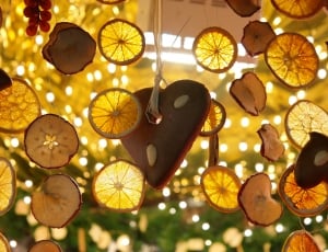 lemon strips and heart hanging decoration thumbnail