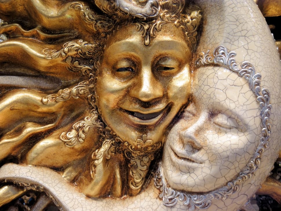 Carnival, Gold, Masks, Venice, Face, statue, human representation preview