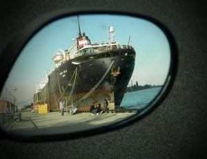 Anchored, Berthed, Port, Ship, Harbour, reflection, window thumbnail