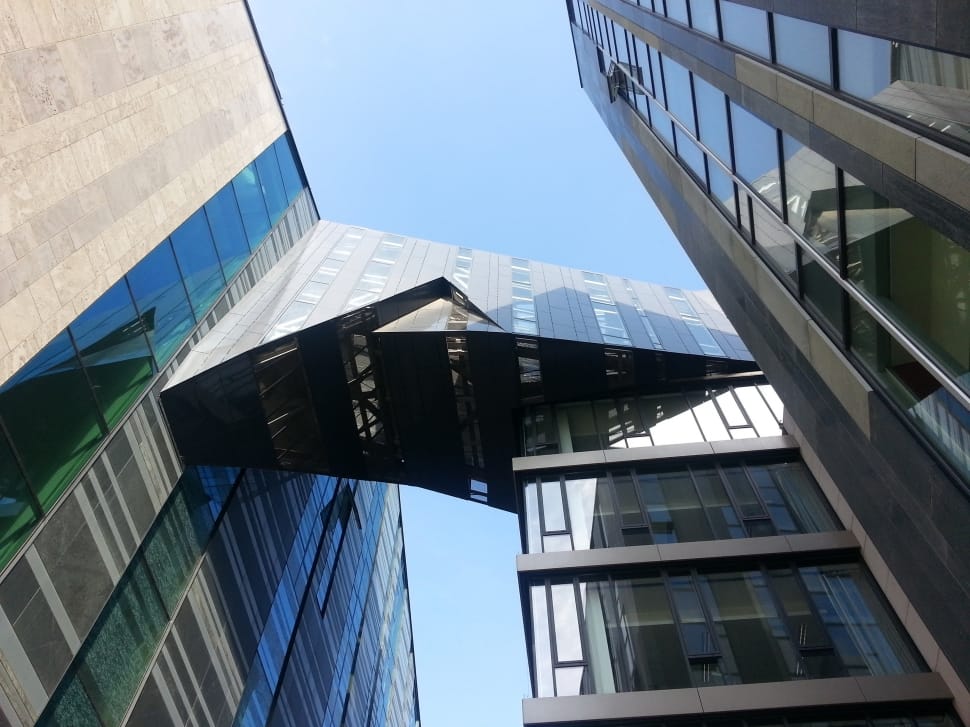 concrete high rise glass building preview