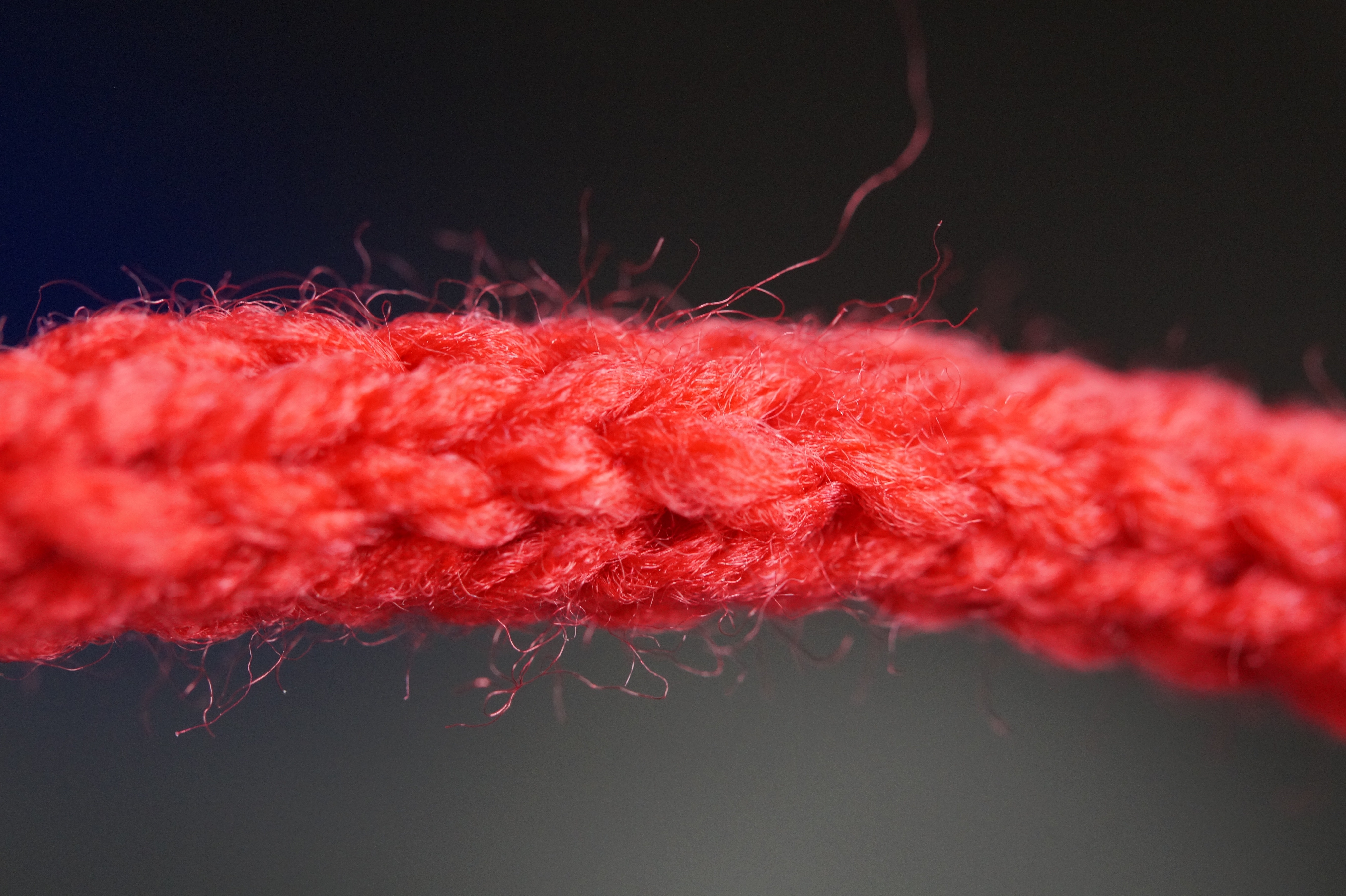red braided yarn