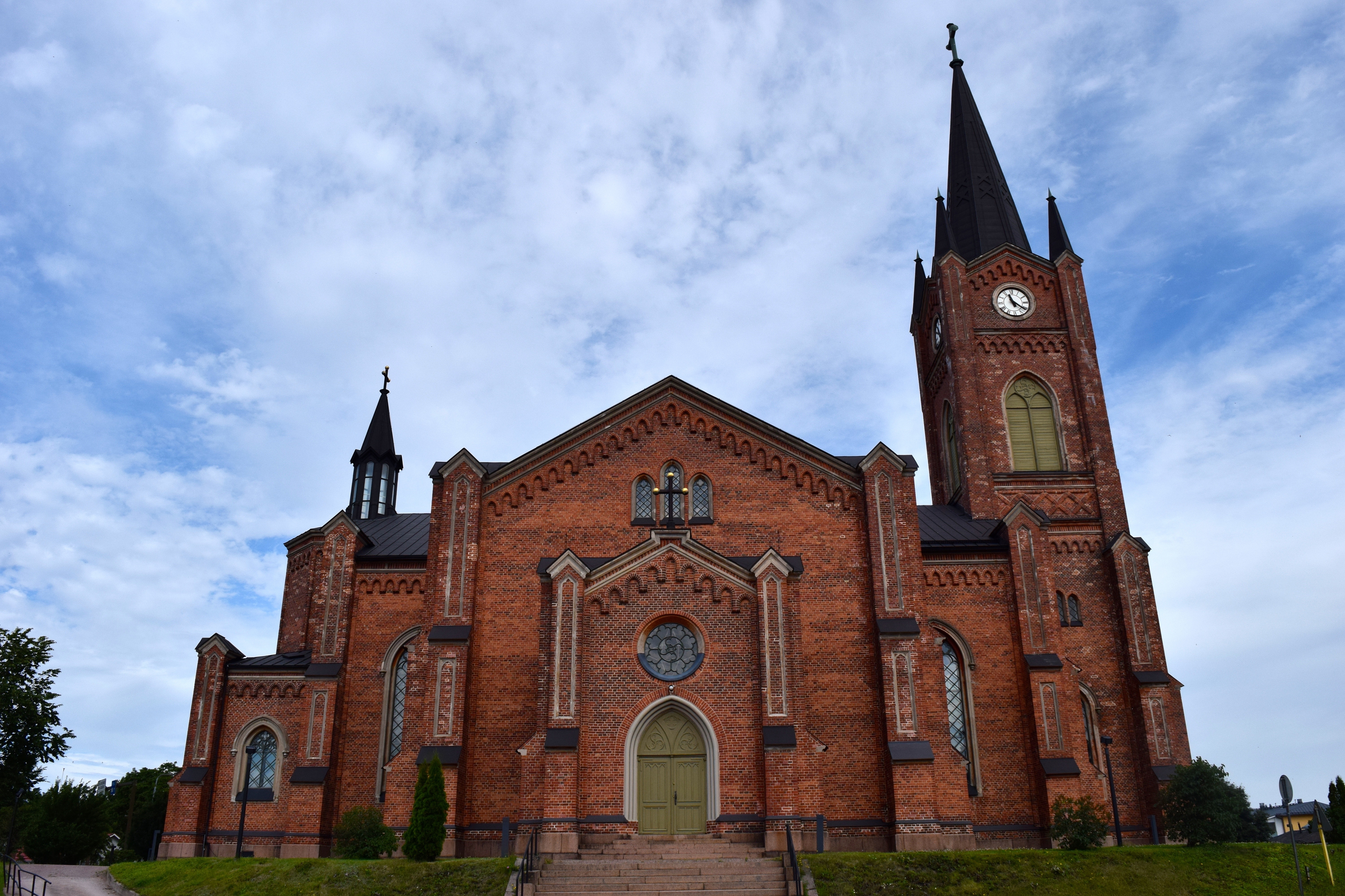 brown bricked cathedral