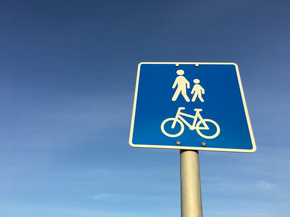Road Sign, Motorcyclist, Pedestrian, blue, differing abilities preview