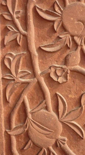 floral vine embossed clay decorative thumbnail