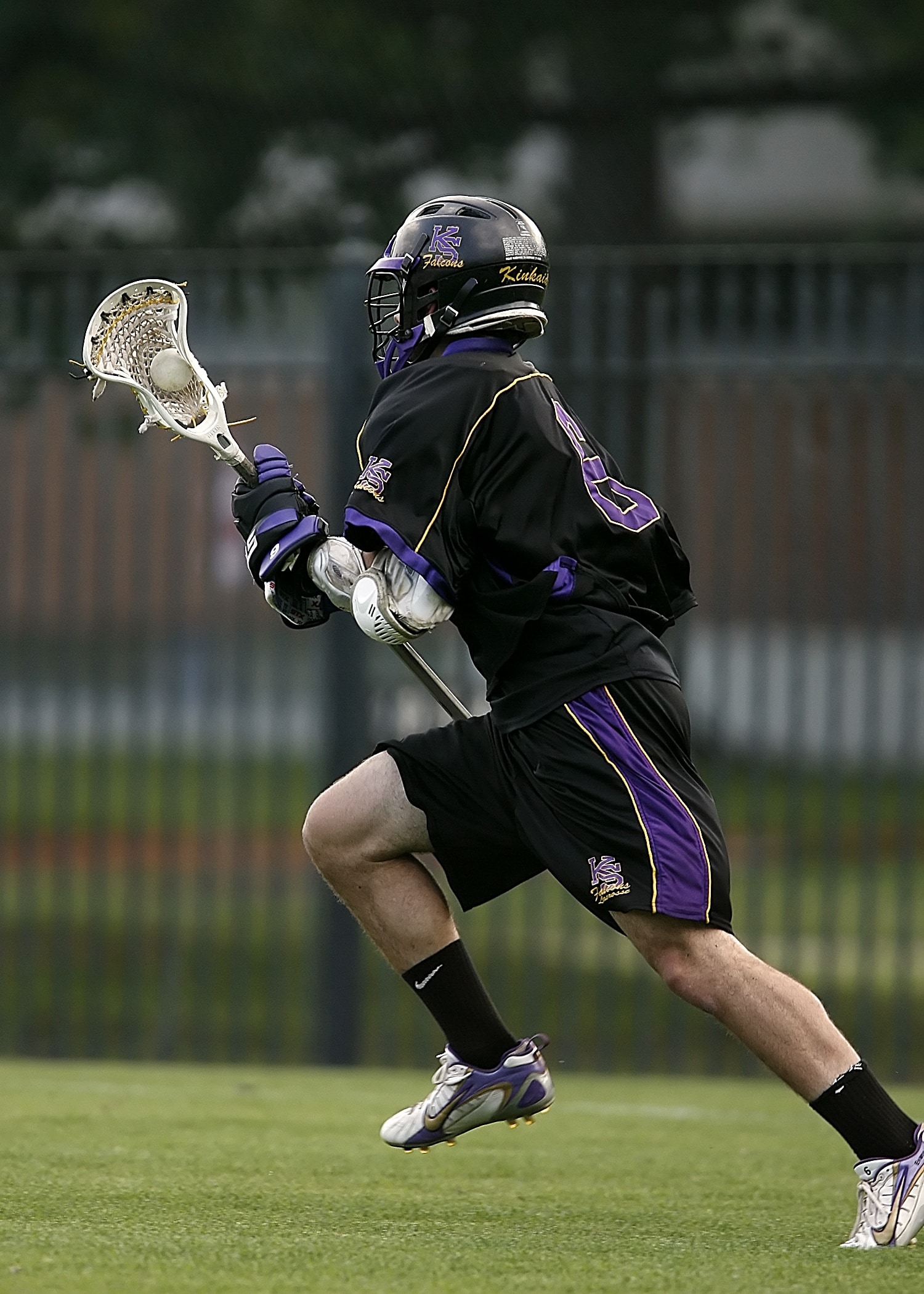 black and purple lacrosse jersey