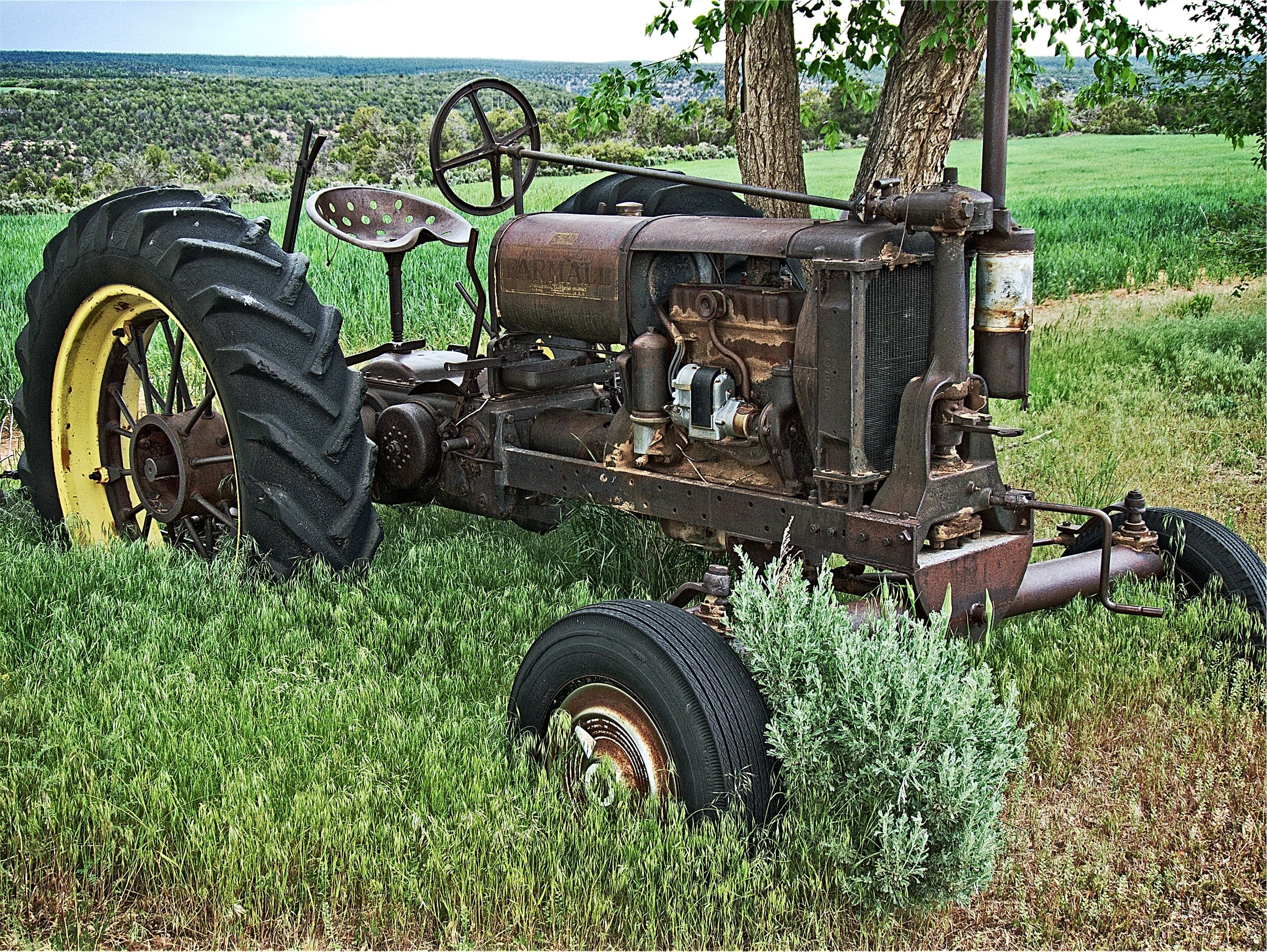 gray tractor