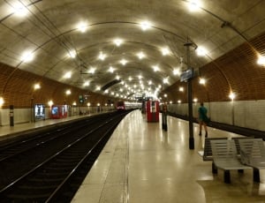 Gleise, Seemed, Railway Station, Dark, illuminated, indoors thumbnail