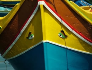 Fishing Boat, Boot, Malta, yellow, multi colored thumbnail