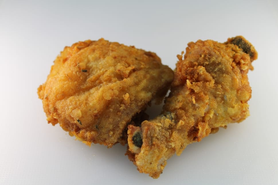 close-up photography of fried chicken meat preview