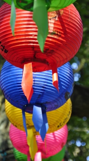 Colorful, Red, Lampion, Yellow, Blue, outdoors, day thumbnail