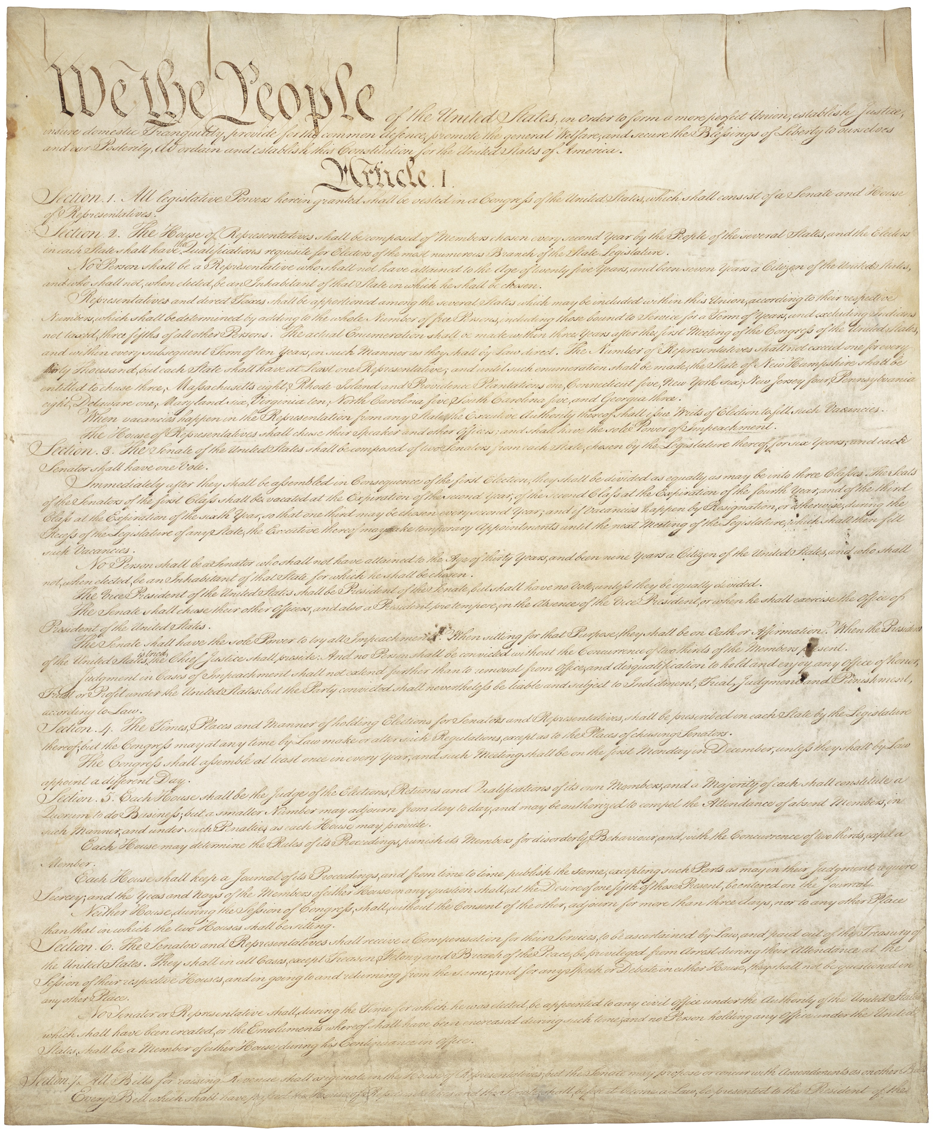 Usa, Constitution, United States, paper, document